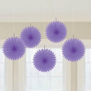 Purple Hanging Fans x 5